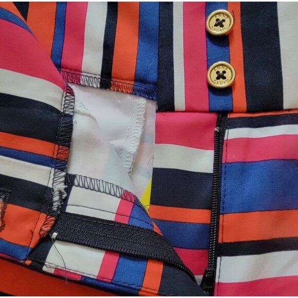 Anne Klein Poppy Combo Shorts Womens Striped Multicolor Cotton Stretch Shorts Si - Picture 15 of 16